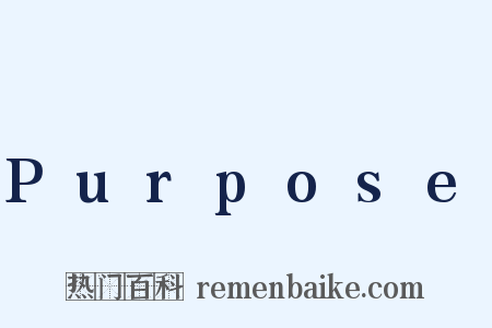 Purpose是什么意思的图片